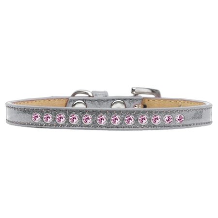 PET PAL Light Pink Crystal Puppy Ice Cream CollarSilver Size 8 PE770147